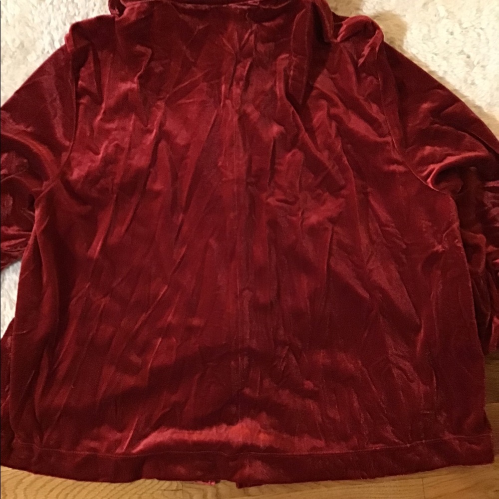 Women’s size extra large red velvet jacket - Picture 9 of 10